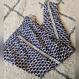 By Anthropologie Printed Beaded Trim Lounge Pants Xs